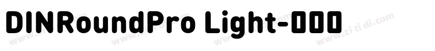 DINRoundPro Light字体转换